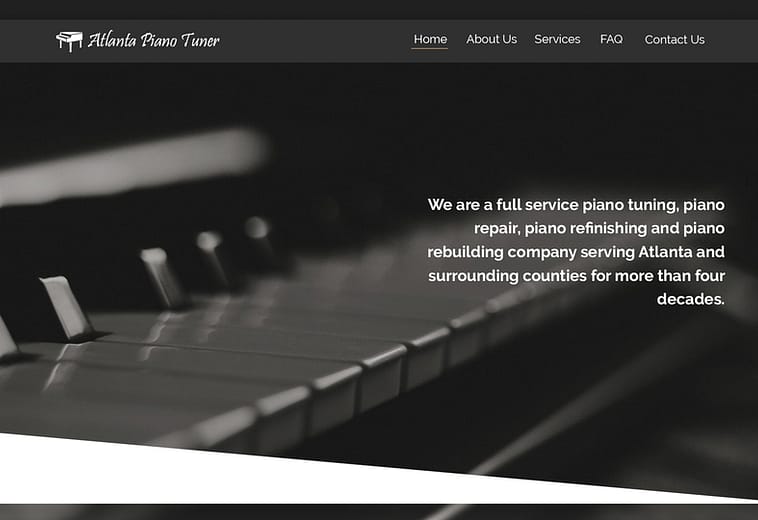 Web Design for Piano Tuner