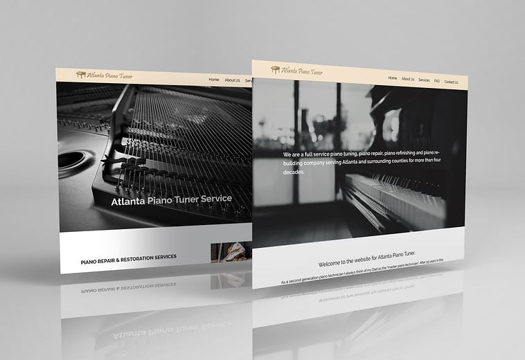 Web Design for Piano Tuner Version 2